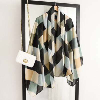 Chal Ligero de Algodón y Lino para Mujer - Abrigo Versátil Otoño e Invierno - Image 25