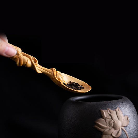 Cucharilla de Té Zen de Madera de Boj Tallada Artesanalmente - Image 13