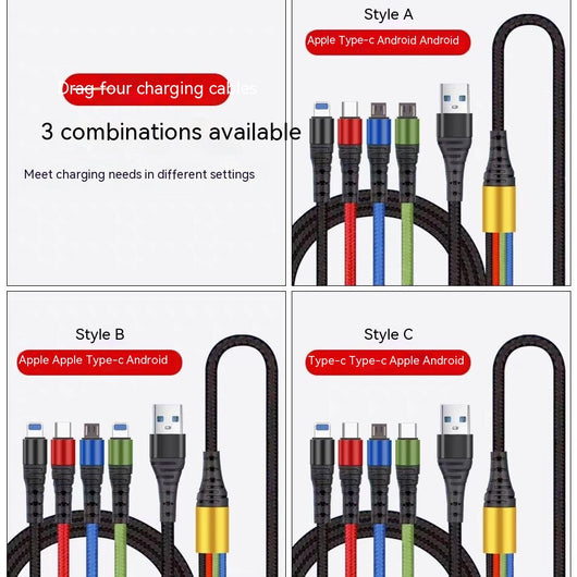 Cable de Carga 4 en 1 Multifunción - Dual Android y Doble Lightning 12M - Image 5
