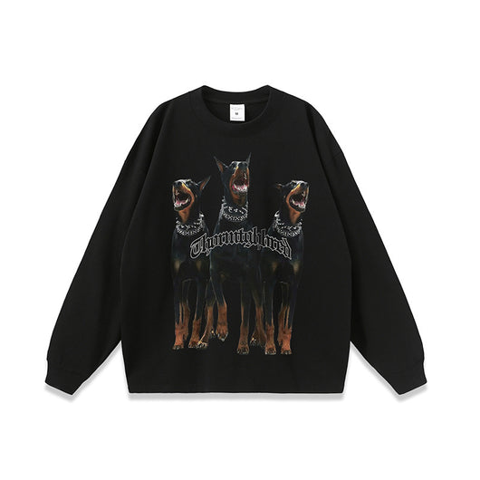 Playera Holgada Doberman Pinscher Estilo Urbano Desgastada para Hombre y Mujer - Image 7