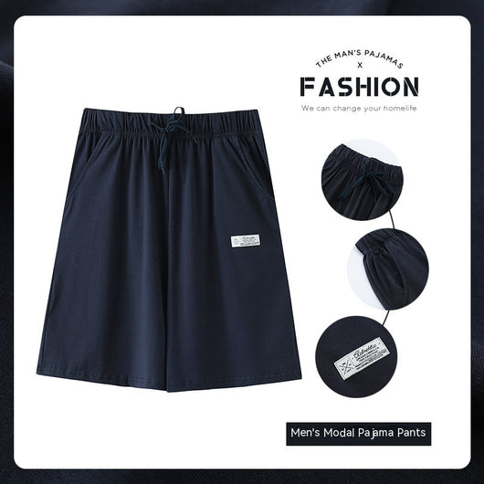 Pantalones Pijama Modal Hombre Verano Algodón Sueltos Casuales - Image 7