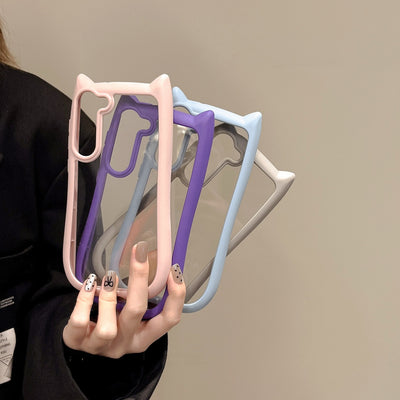 Funda Transparente para Celular con Orejas de Gato - Protección Antigolpes - Image 2