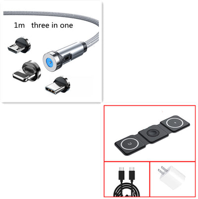 Cable Magnético 3 en 1 de 540° Rotativo - Carga Rápida Android, USB-C y Lightning - Image 26