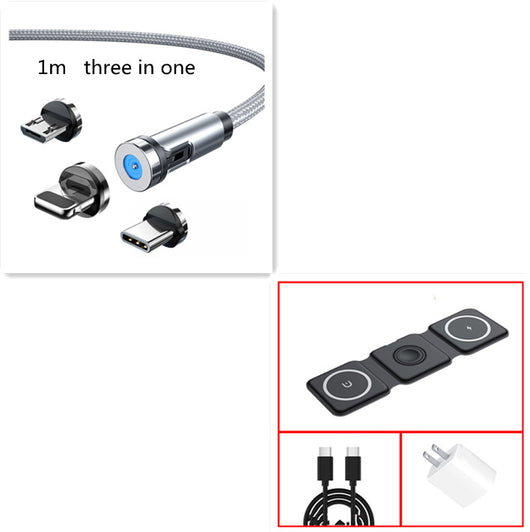 Cable Magnético 3 en 1 de 540° Rotativo - Carga Rápida Android, USB-C y Lightning - Image 26