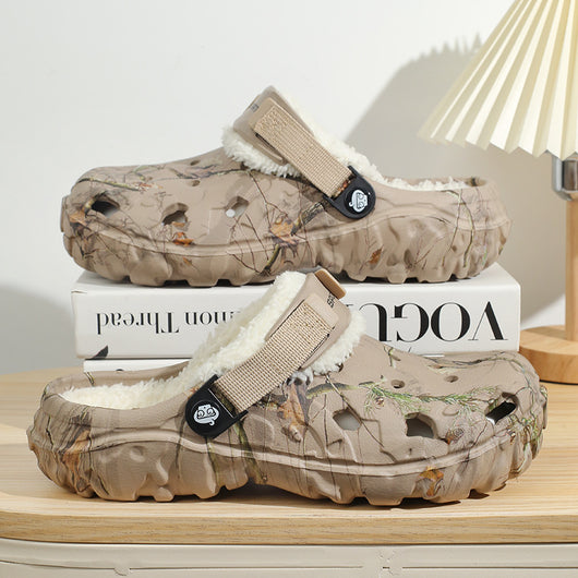 Pantuflas de Algodón con Suela Gruesa y Forro Polar - Zapatos Cálidos Cerrados - Image 5