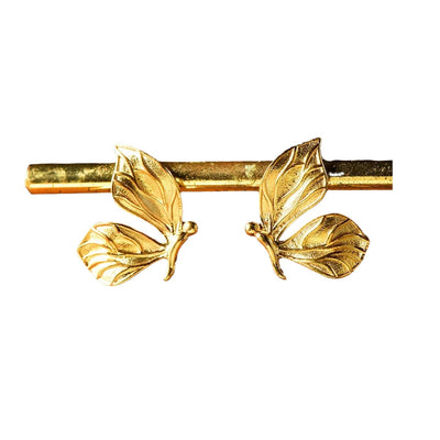Aretes Mariposa en Oro 18K con Hoja Amarilla - Diseño Personalizado Étnico - Image 5