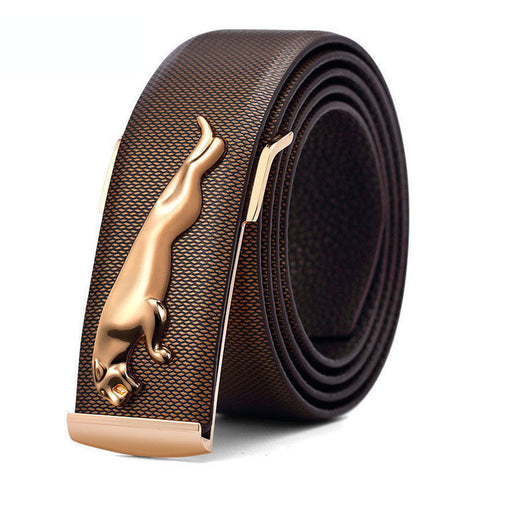 Cinturón de Cuero Premium para Hombre con Hebilla Dorada 3D Caballo - Image 7