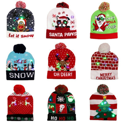 Gorro Navideño Tejido con Luz LED Multicolor - Image 2