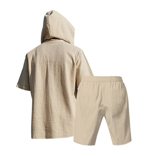 Conjunto Deportivo Holgado de Lino Transpirable con Capucha - Image 38