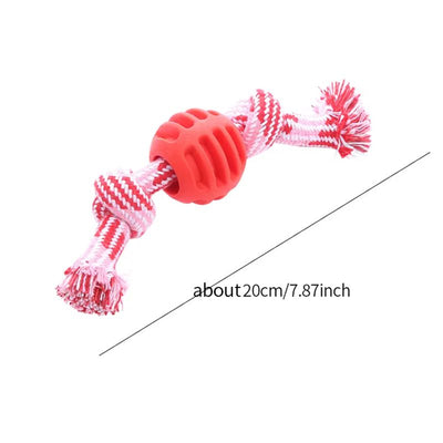 Juguete Mordedor para Perros con Cuerda Doble Nudo y Pelota Limpiadora de Dientes - Image 11