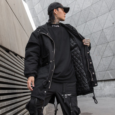 Abrigo Anorak Holgado Casual de Moda Oscura para Hombre - Image 6