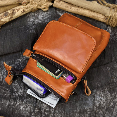 Bolsa de Cuero Crazy Horse para Hombre - Bandolera Cruzada Vintage - Image 3
