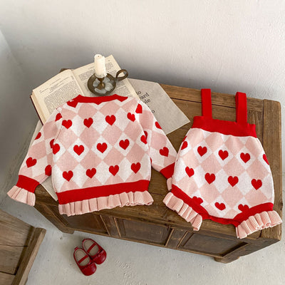Abrigo Tejido de Manga Larga con Detalles de Corazón para Bebé Niña - Colección Otoño - Image 17