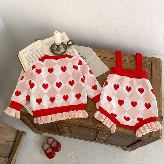 Abrigo Tejido de Manga Larga con Detalles de Corazón para Bebé Niña - Colección Otoño - Image 17
