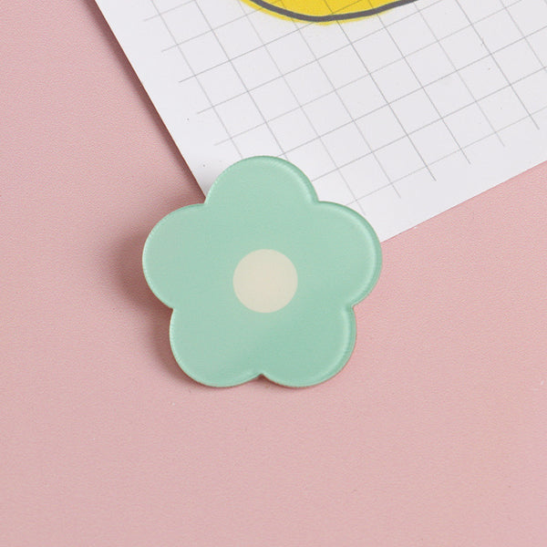 Broche Floral Acrílico para Mochilas Escolares