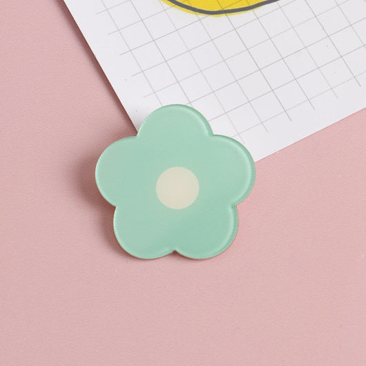 Broche Floral Acrílico para Mochilas Escolares
