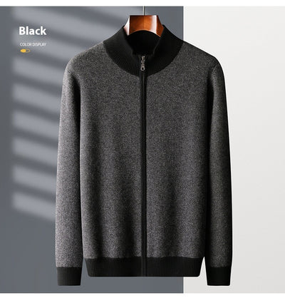 Cardigan de Cuello Alto con Cierre de Cachemira para Hombre - Image 12