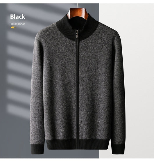 Cardigan de Cuello Alto con Cierre de Cachemira para Hombre - Image 12