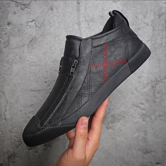 Tenis Casuales de Cuero Respirable - Sneakers Bajos Cómodos