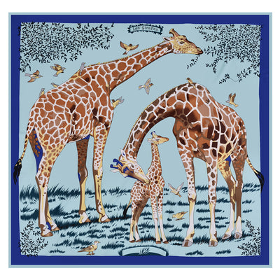 Pañuelo de Seda Twill Estampado Flores y Aves Jungle 130cm Protección Solar - Image 28