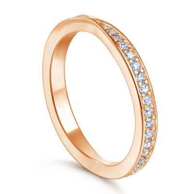 Anillo de Plata Pura con Diamantes en Círculo Completo para Mujer - Image 5