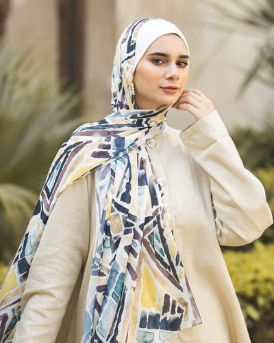 Pañuelo Hijab de Satén Estampado - Image 7