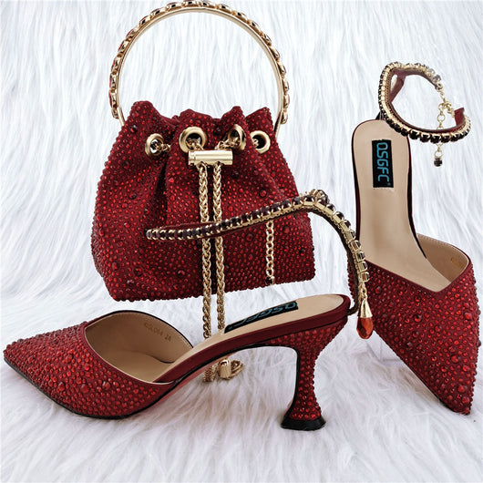 Juego de Bolsas para Zapatos con Sandalia Punta Abierta y Asa de Diamante - Image 9