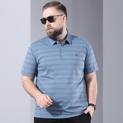 Camiseta de Manga Corta para Hombre Talla Grande con Brillantes Decorativos - Image 2