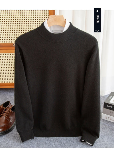 Suéter de Cuello Medio en Lana para Hombre - Image 39