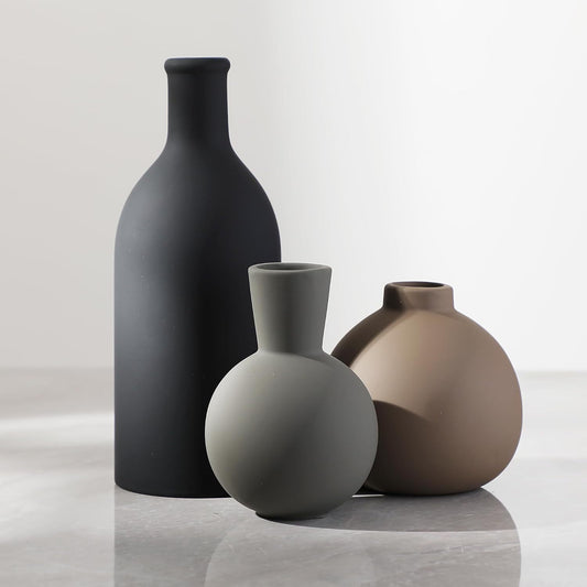 Florero Blanco de Cerámica Diseño Nórdico Minimalista para Decoración - Image 2