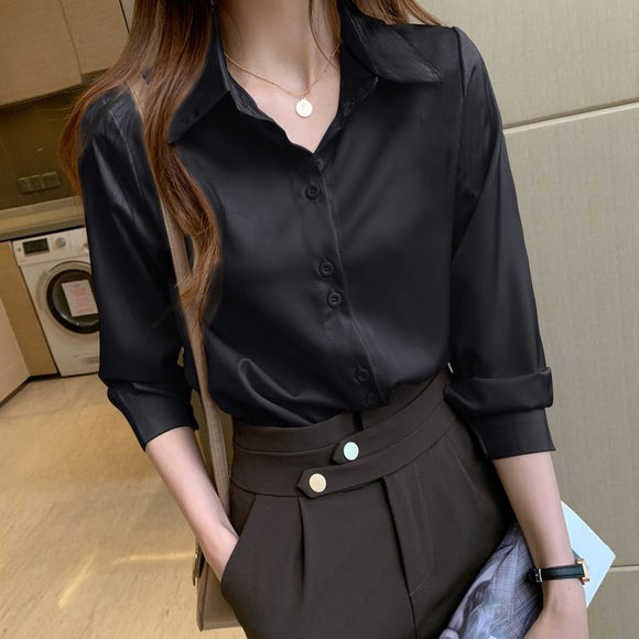 Blusa de Gasa Elegante para Mujer - Diseño Sofisticado que Estiliza