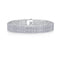 Pulsera de Plata Lujo con Moissanita - Conjunto Elegante Plateado en Platino