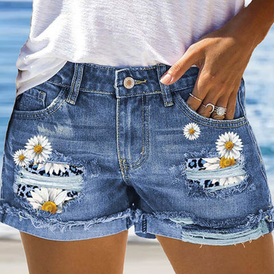 Shorts de Mezclilla Estampados Estilo Hipster para Mujer - Image 11