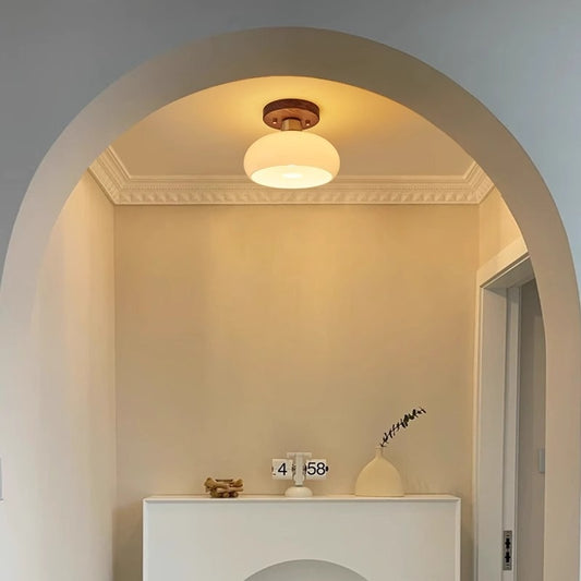 Lámpara de Piso Lujo Estilo Chino Nogal para Pasillos y Espacios Elegantes
