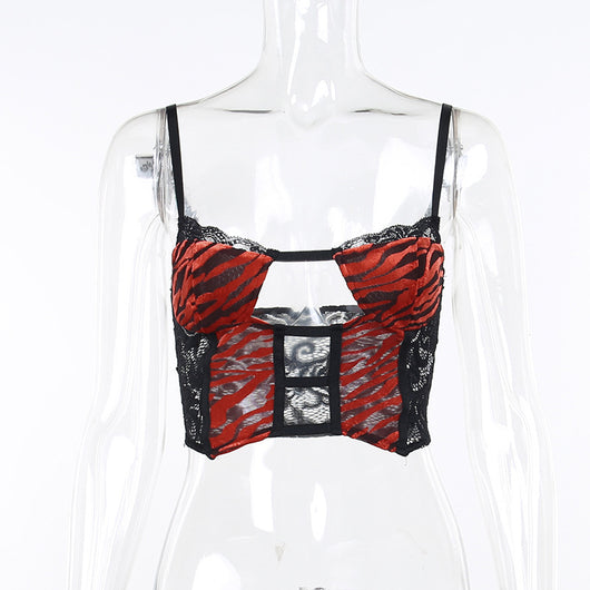 Camiseta Cropped Estampado Cebra con Diseño de Ombligo Calado - Image 11