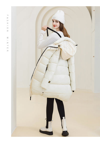 Abrigo Largo de Invierno con Capucha y Bolsillos - Chaqueta de Algodón para Mujer - Image 16