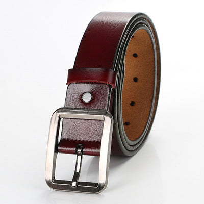 Cinturón de Cuero para Hombre con Hebilla Retro Pin - Estilo Explosivo - Image 13