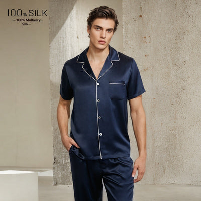 Pijamas de Seda Pesada Mumi para Hombre - Image 22