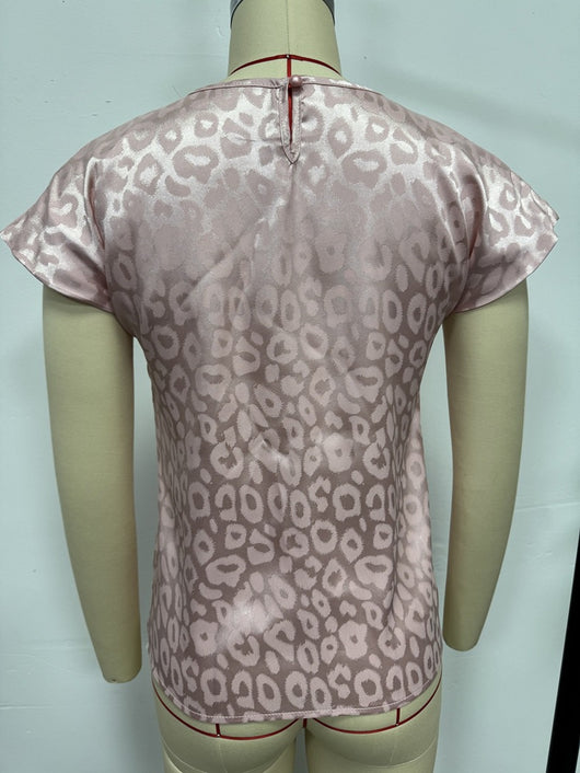 Blusa Satinada Suelta de Manga Corta para Mujer - Image 20