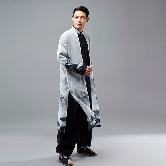Túnica Hanfu Retro Estilo Tang Dinastía China para Hombre - Image 3