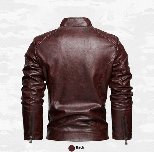 Chaqueta de Cuero PU Moderna con Bolsillos para Hombre - Image 19