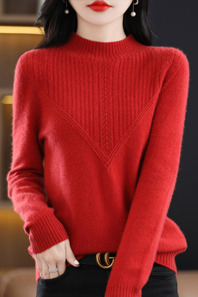 Suéter Cuello Alto Calado en Lana - Prenda Base Versátil - Image 18
