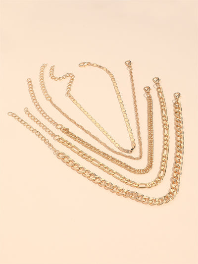 Set de 5 Tobilleras Cadena Serpiente Retro Metal Elegante - Image 20