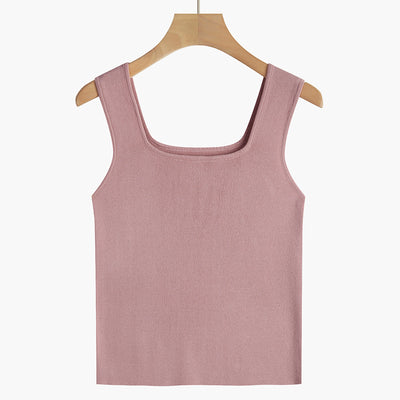 Conjunto de Camisola Cuello Cuadrado sin Mangas para Mujer - Image 8