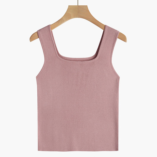 Conjunto de Camisola Cuello Cuadrado sin Mangas para Mujer - Image 8