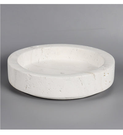 Mesa de Té Chino con Borde de Mármol y Maceta de Flores Eternas Simuladas - Image 13