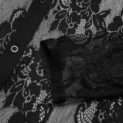 Camisa de Malla Transpirable con Encaje de Manga Larga para Hombre - Image 8