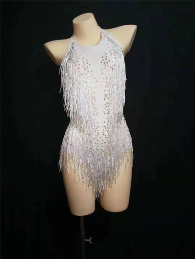 Malla Elástica con Borlas y Strass para Danza Latina - Image 10