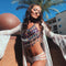 Bikini Body Chain Halter Hueco Estilo Discoteca para Mujer
