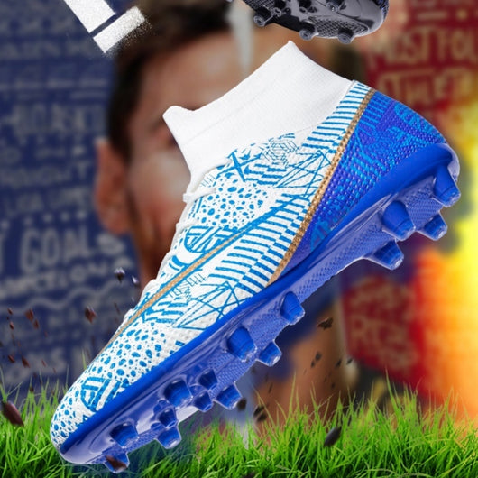 Botines de Fútbol Altos Transpirables para Terreno Firme